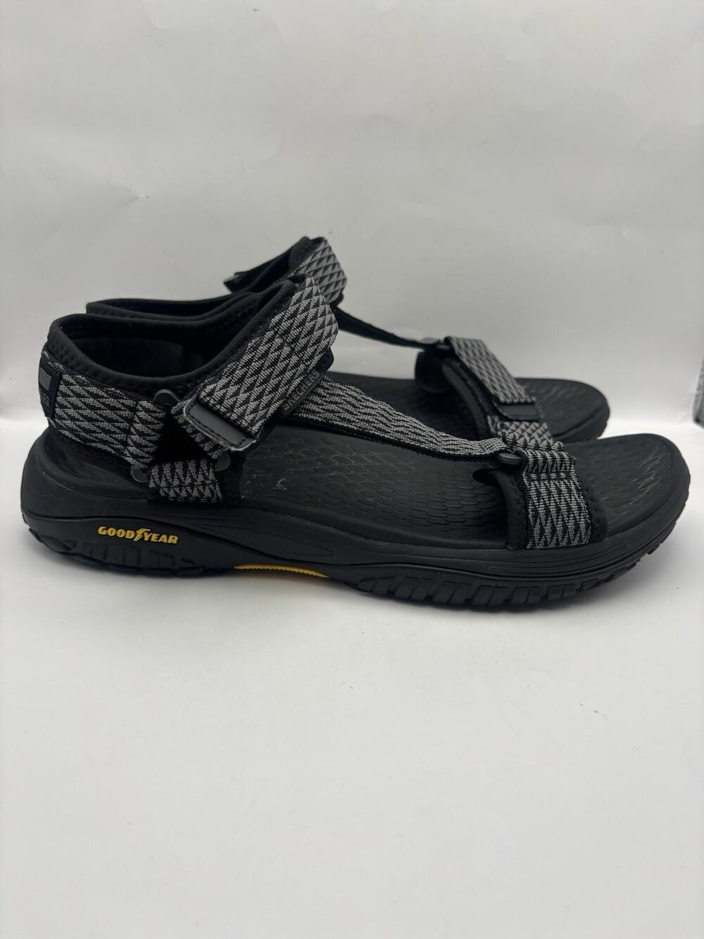 Skechers Lomell Rip Tide Black Sandals Goodyear Sole Men Size 11